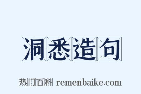 洞悉造句是什么意思的图片